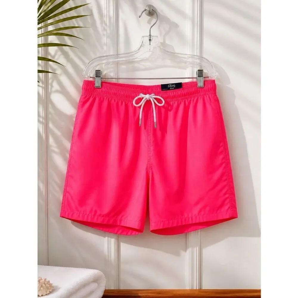 Mens Swim Trunks in Flamingo Pink NWT